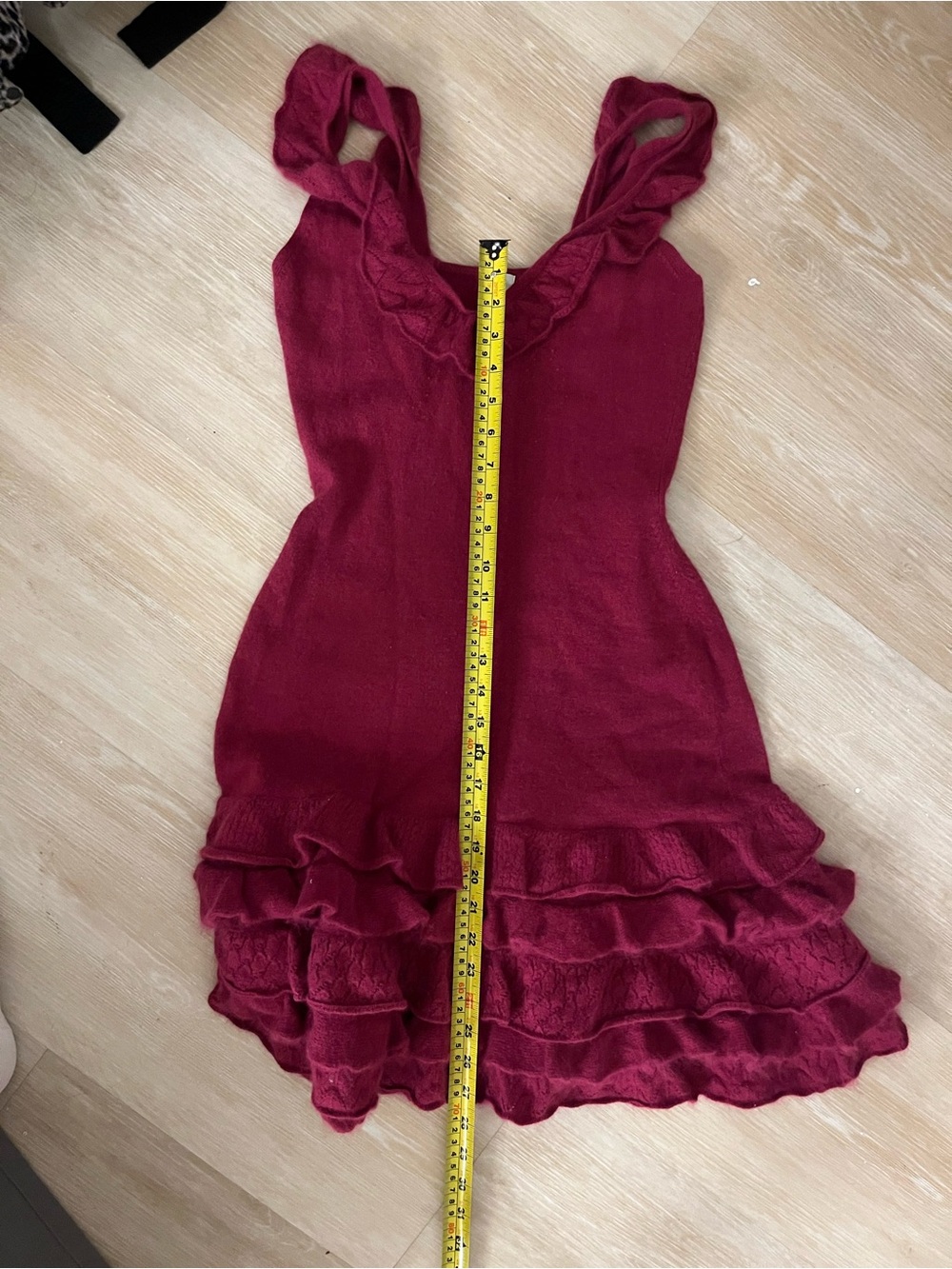 Luisa Spagnoli Ruffle Knit Angora Mini Dress - Picture 4 of 12